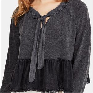 Free People | Gray Crop Louse Pullover Sweater